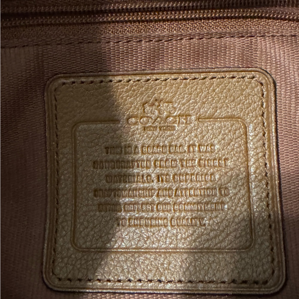 Coach Pebble Leather Edie Shoulder Bag, Tan - Picture 7 of 11